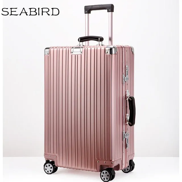 100% All Aluminium Alloy Luggage Hardside Rolling Trolley Luggage Travel Suitcase 20 Carry On