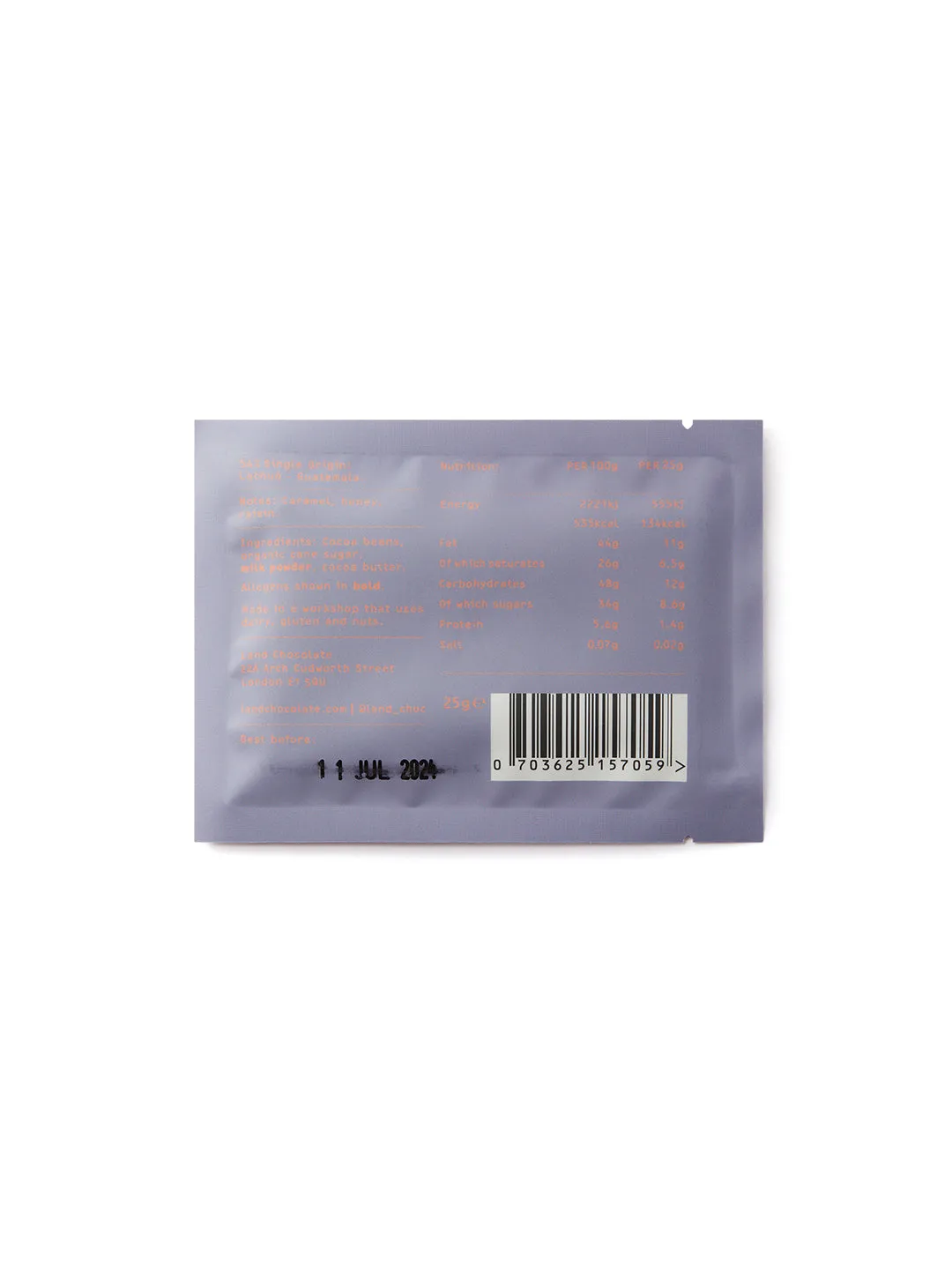 54% Guatemalan Milk Chocolate Mini Bar 25g