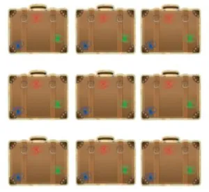 Accents "Travel the Map" Luggage (pk-36)