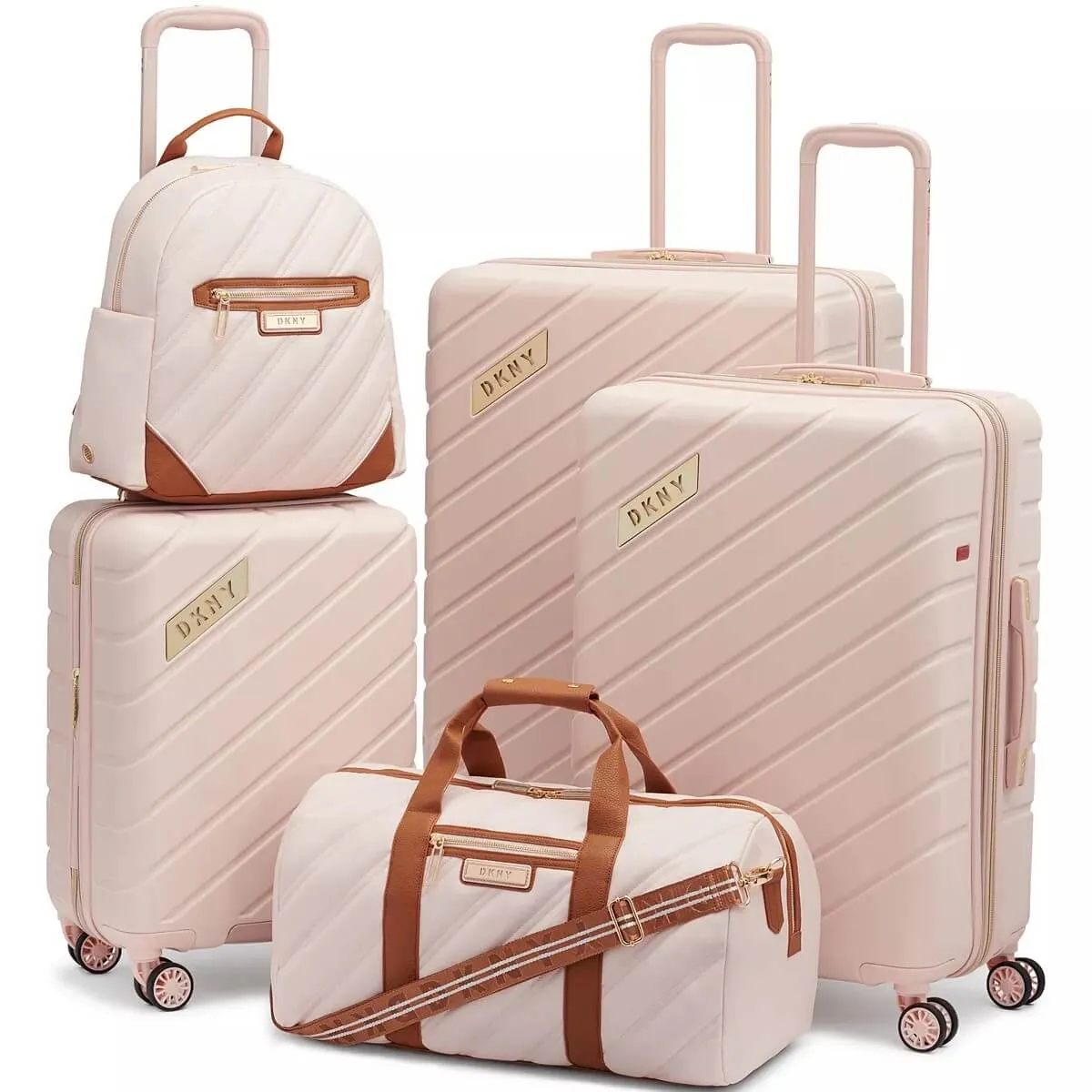 Backpack Dkny Bias 15" Carry-On, pale pink/brown