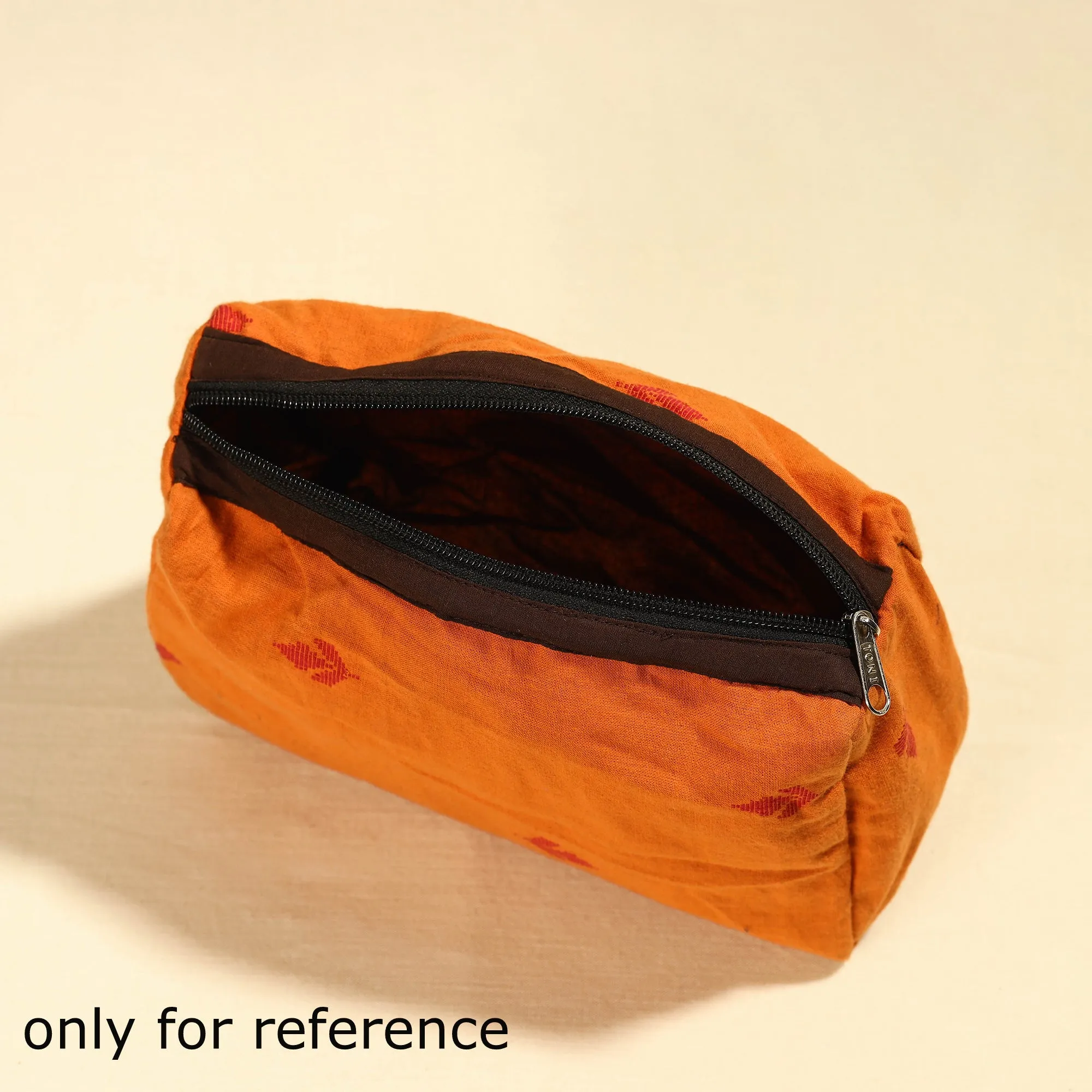 Beige - Jacquard Cotton Toiletry Pouch