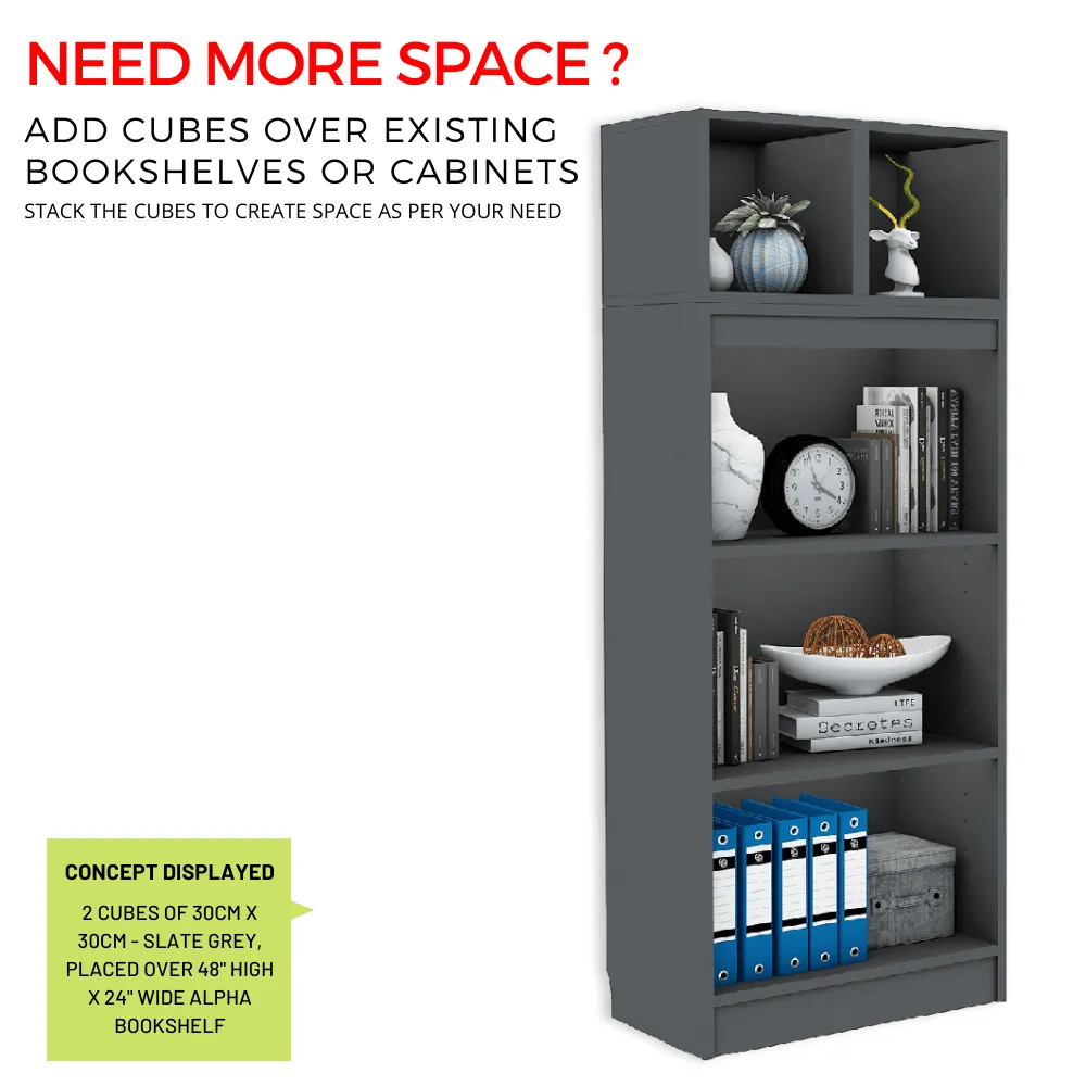 Cubox Storage Unit, 30 x 30 cm, Single, Slate Grey