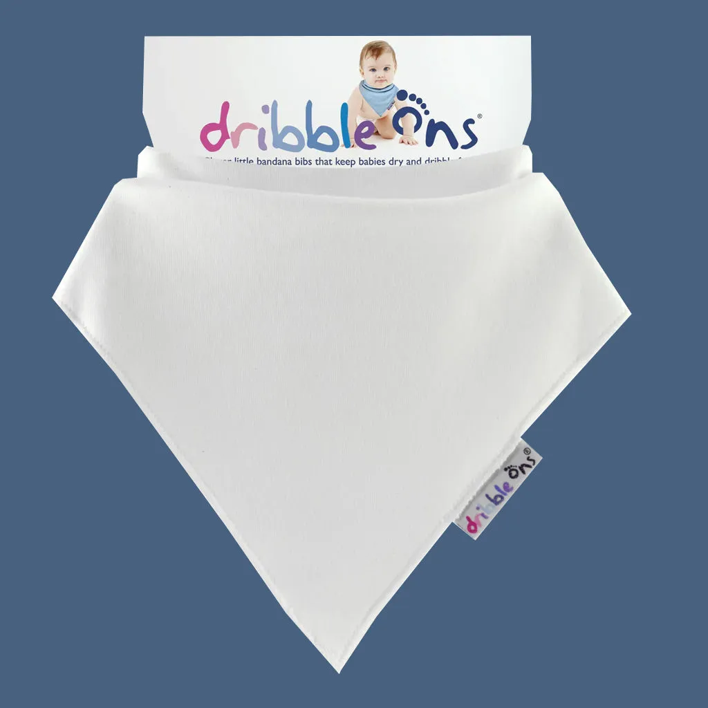 Dribble Ons Bandana Bib, White