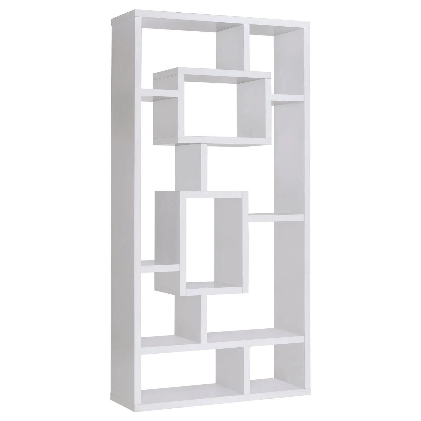 Geometric Cube White Bookcase
