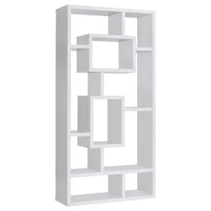 Geometric Cube White Bookcase