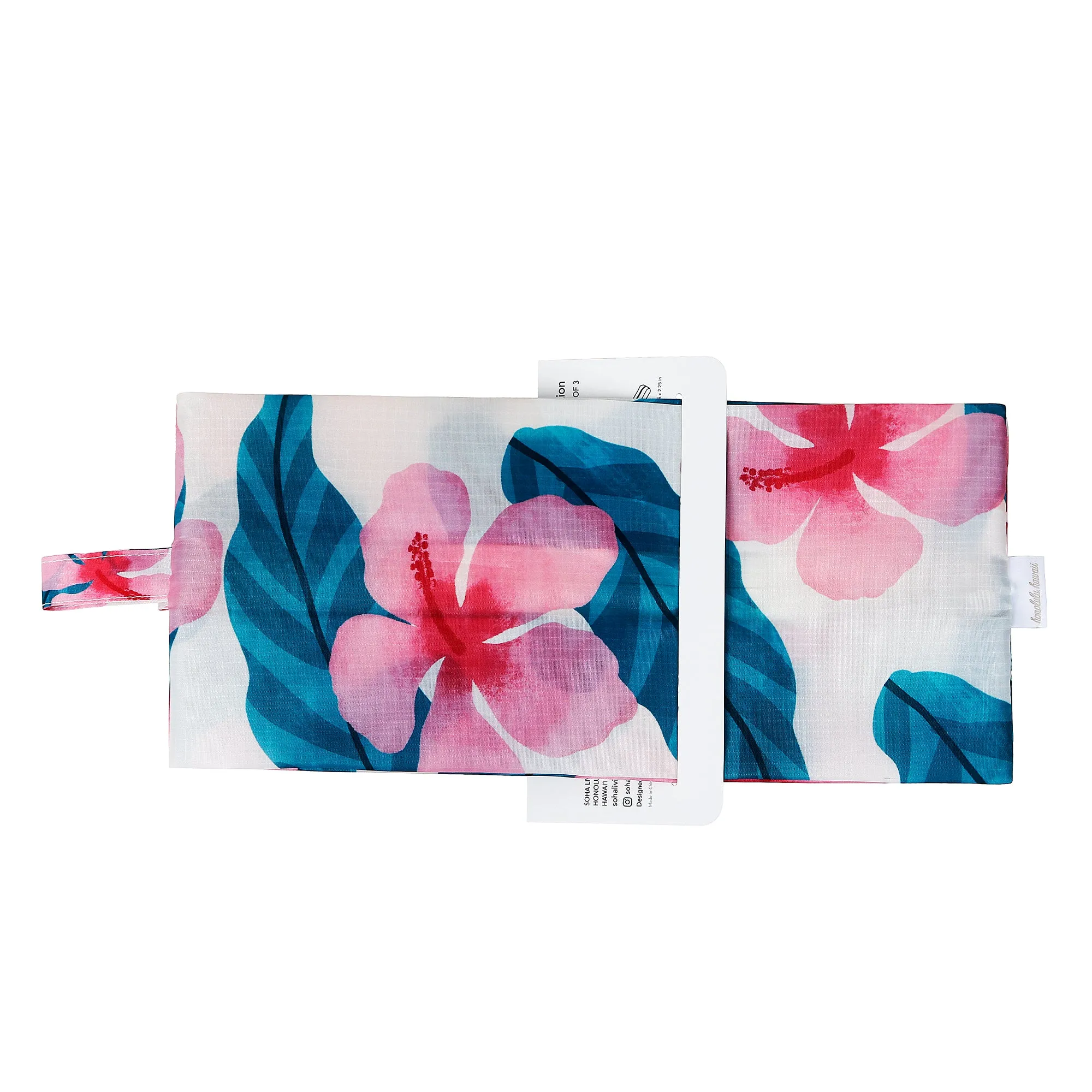 Hibiscus Flower 3D Zip Pouch, Set of 3