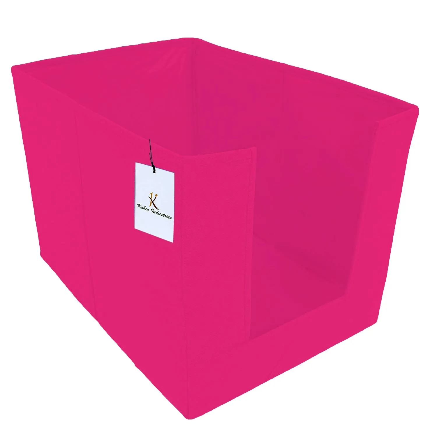 Kuber Industries Non Woven 2 Piece Shirt Stacker Wardrobe Organizer and 2 Piece Large Foldable Storage Organiser Cubes/Boxes (Pink) -CTKTC38374