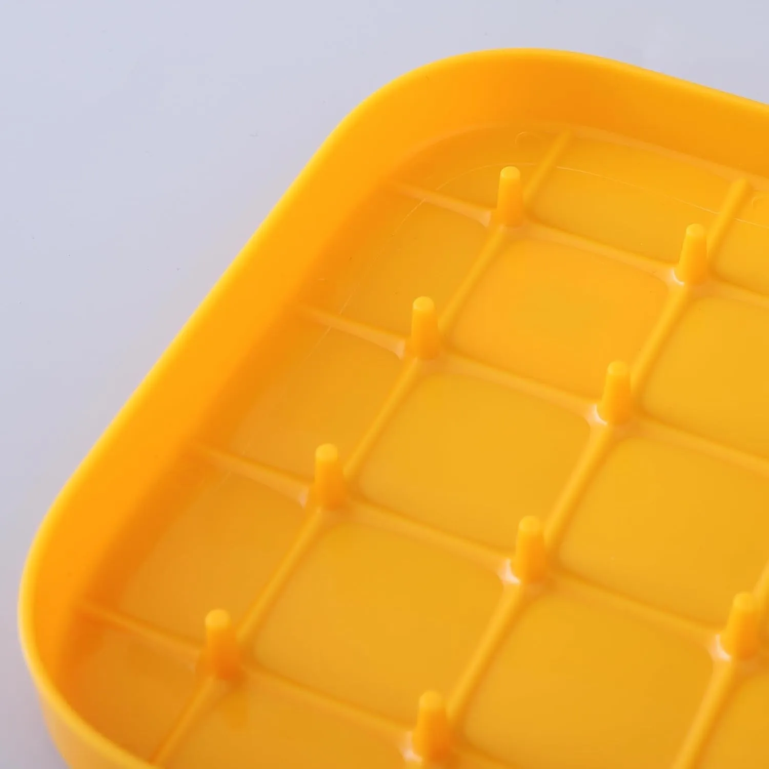 Kuber Industries Pack of 6|2 Layer Ice Cube Tray with Lid | Ice Cube Storage Box with Ice Scoop | 56 Ice Cube Molds for Freezing | One-Press Demolding | BPA Free | Orange