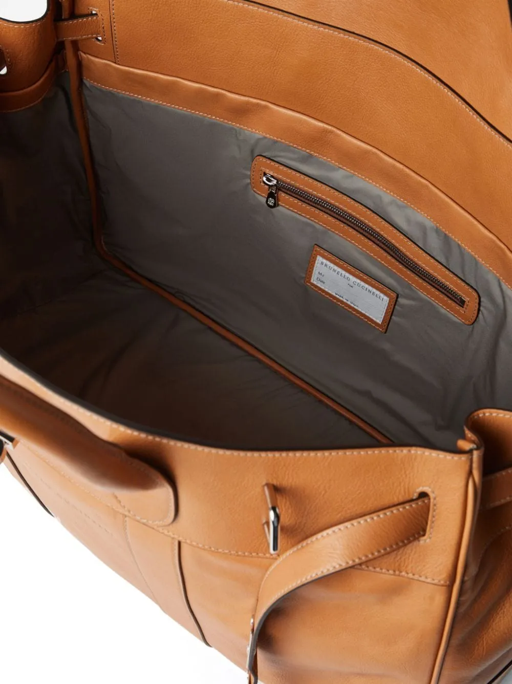 Logo-Stamp Leather Holdall