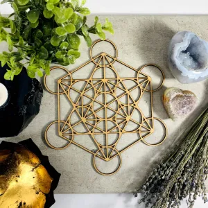 Metatron Crystal Grid, Wooden