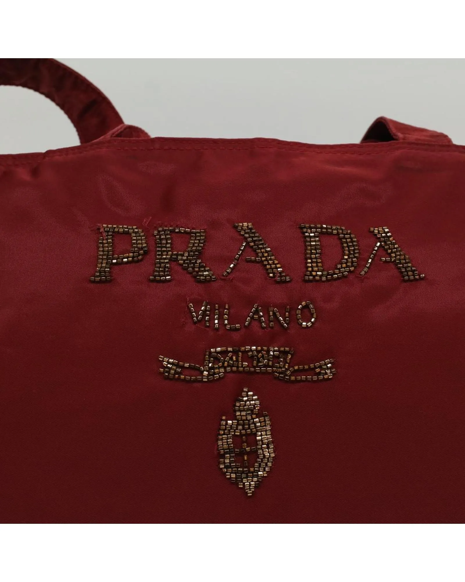 Nylon Tote Bag in Red