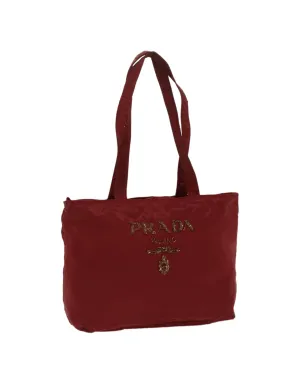 Nylon Tote Bag in Red