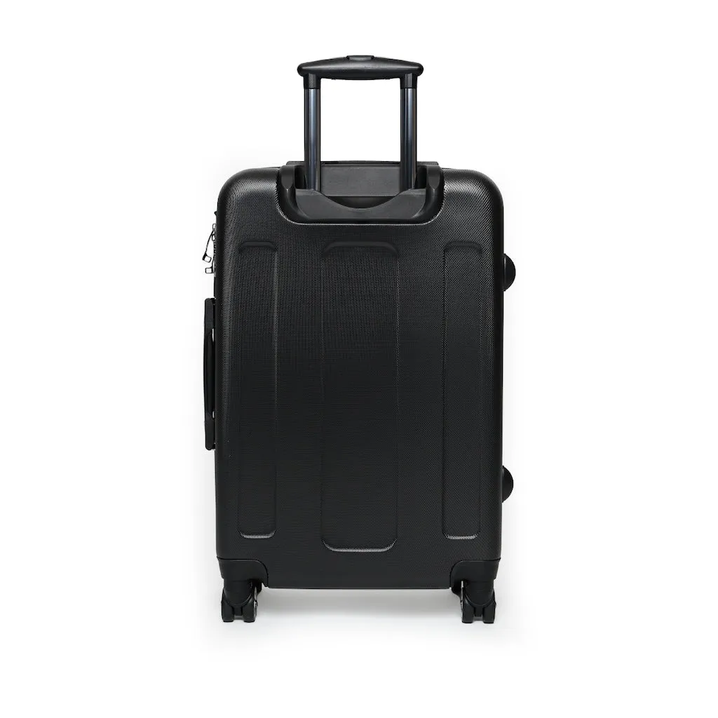 Pink Zebra Striped Print Suitcases, Zebra Striped Animal Print Designer Suitcase Luggage (Small, Medium, Large)