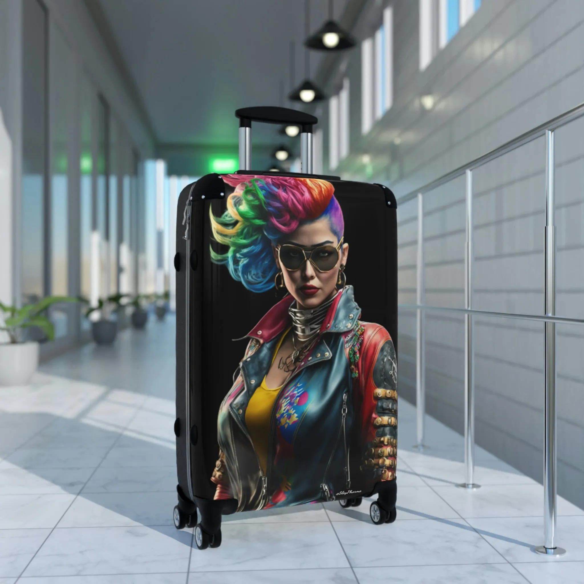 "Cyber Punk Rock Goddess" Suitcases