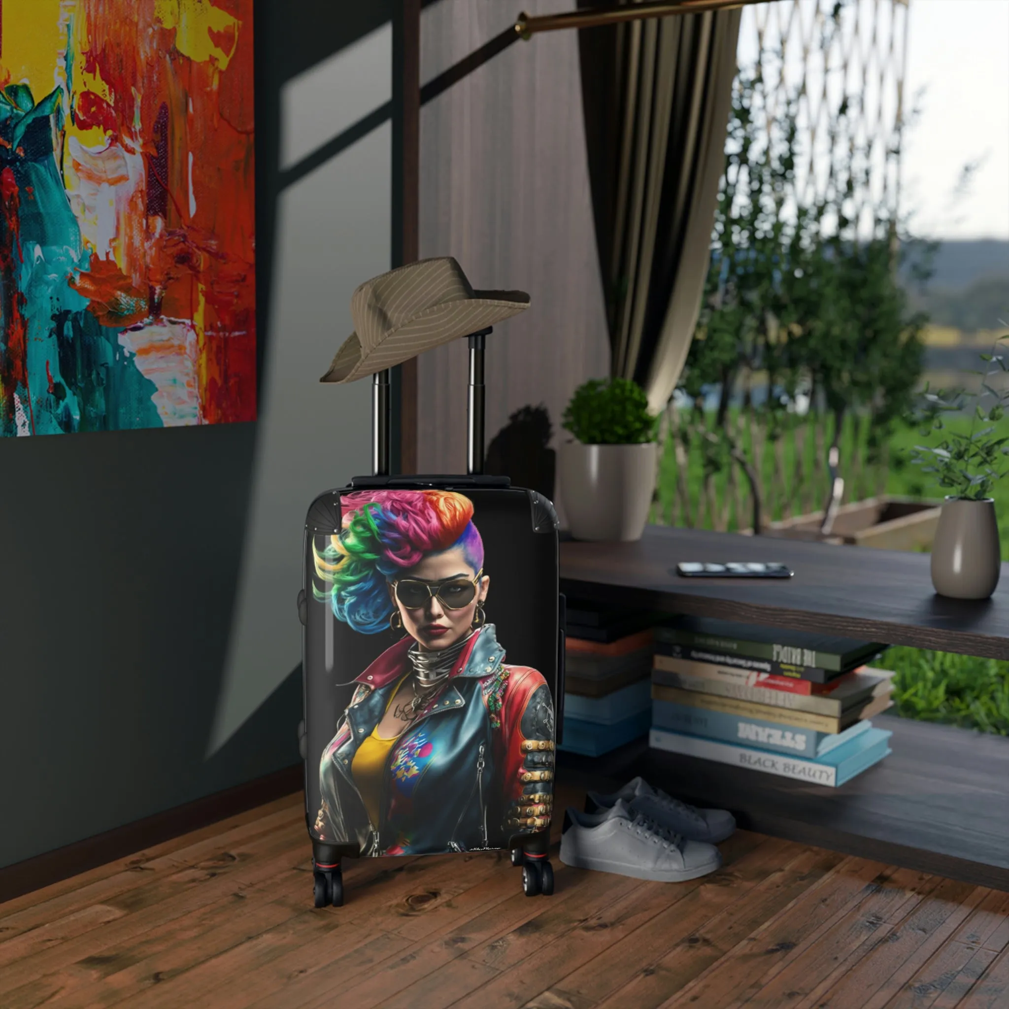 "Cyber Punk Rock Goddess" Suitcases