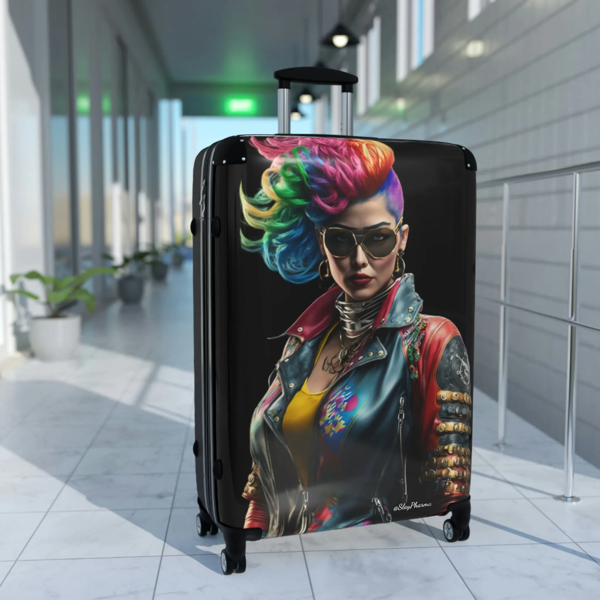 "Cyber Punk Rock Goddess" Suitcases