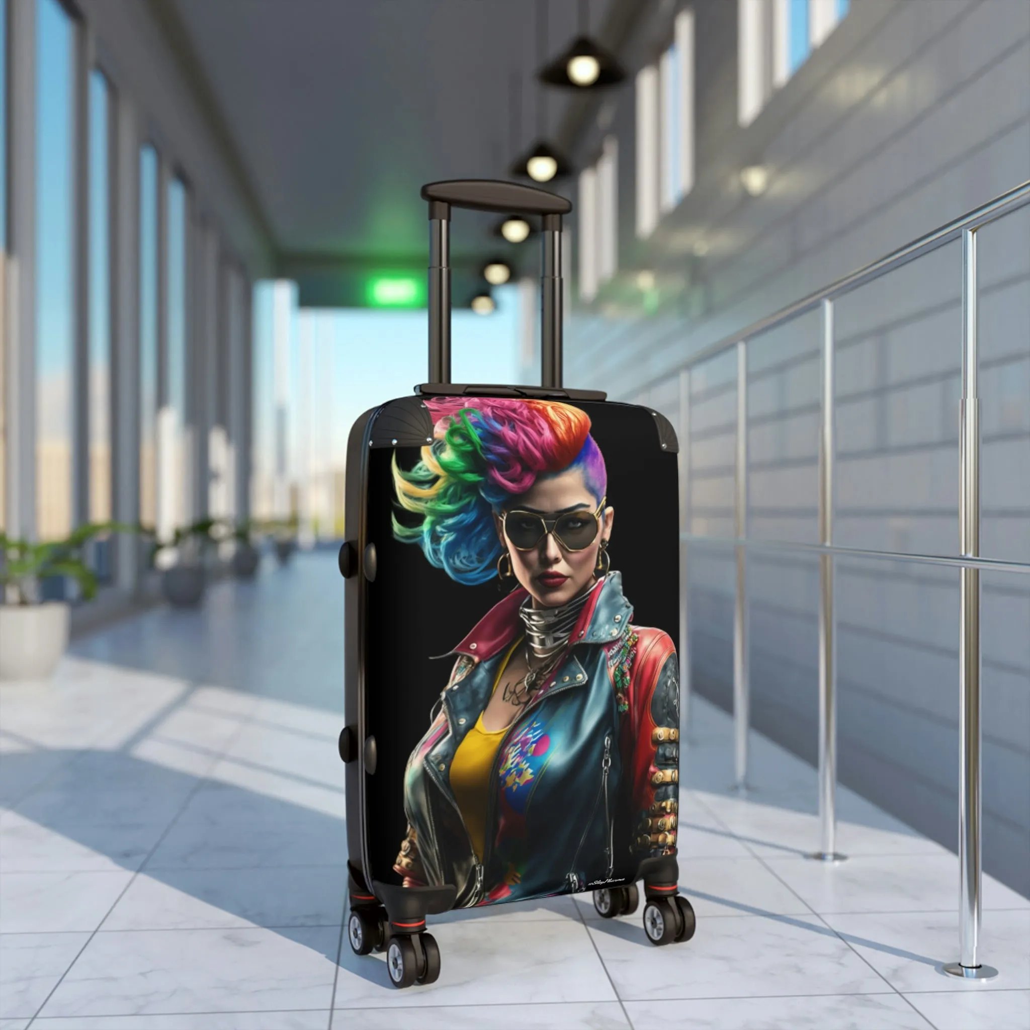 "Cyber Punk Rock Goddess" Suitcases