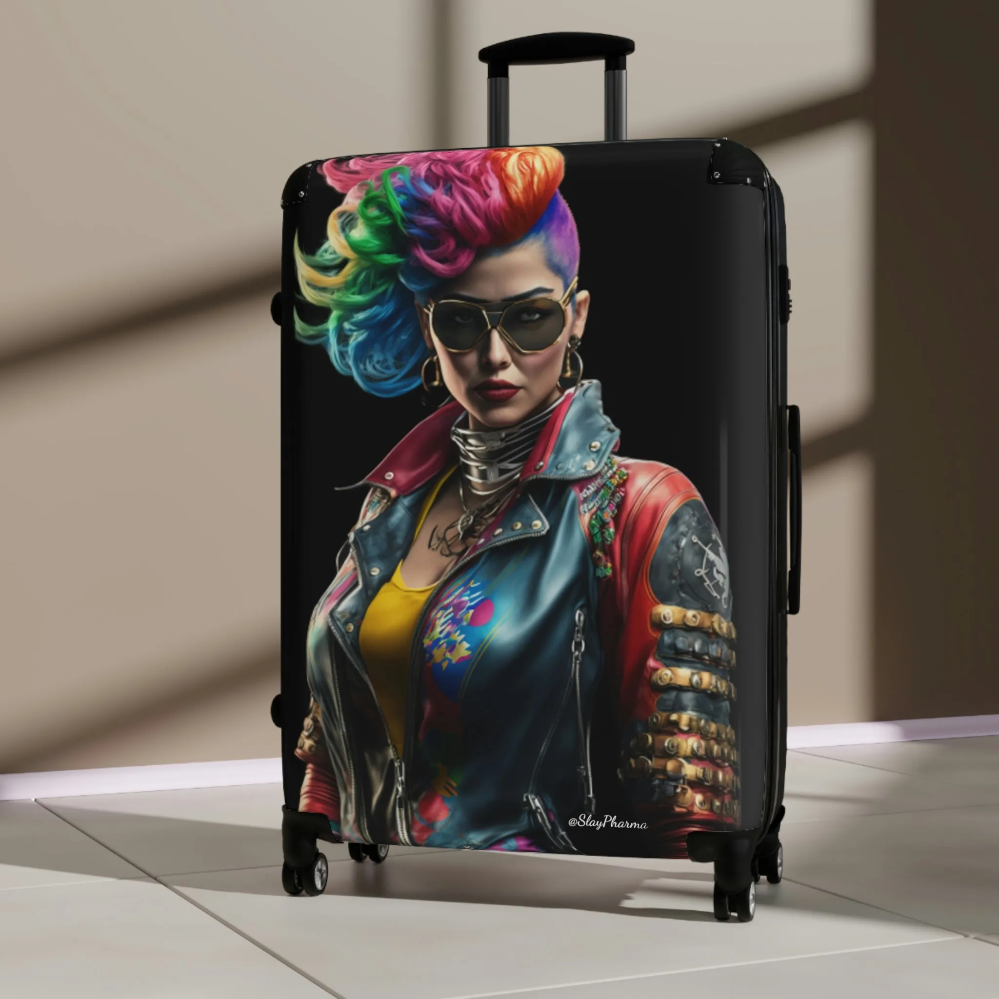 "Cyber Punk Rock Goddess" Suitcases