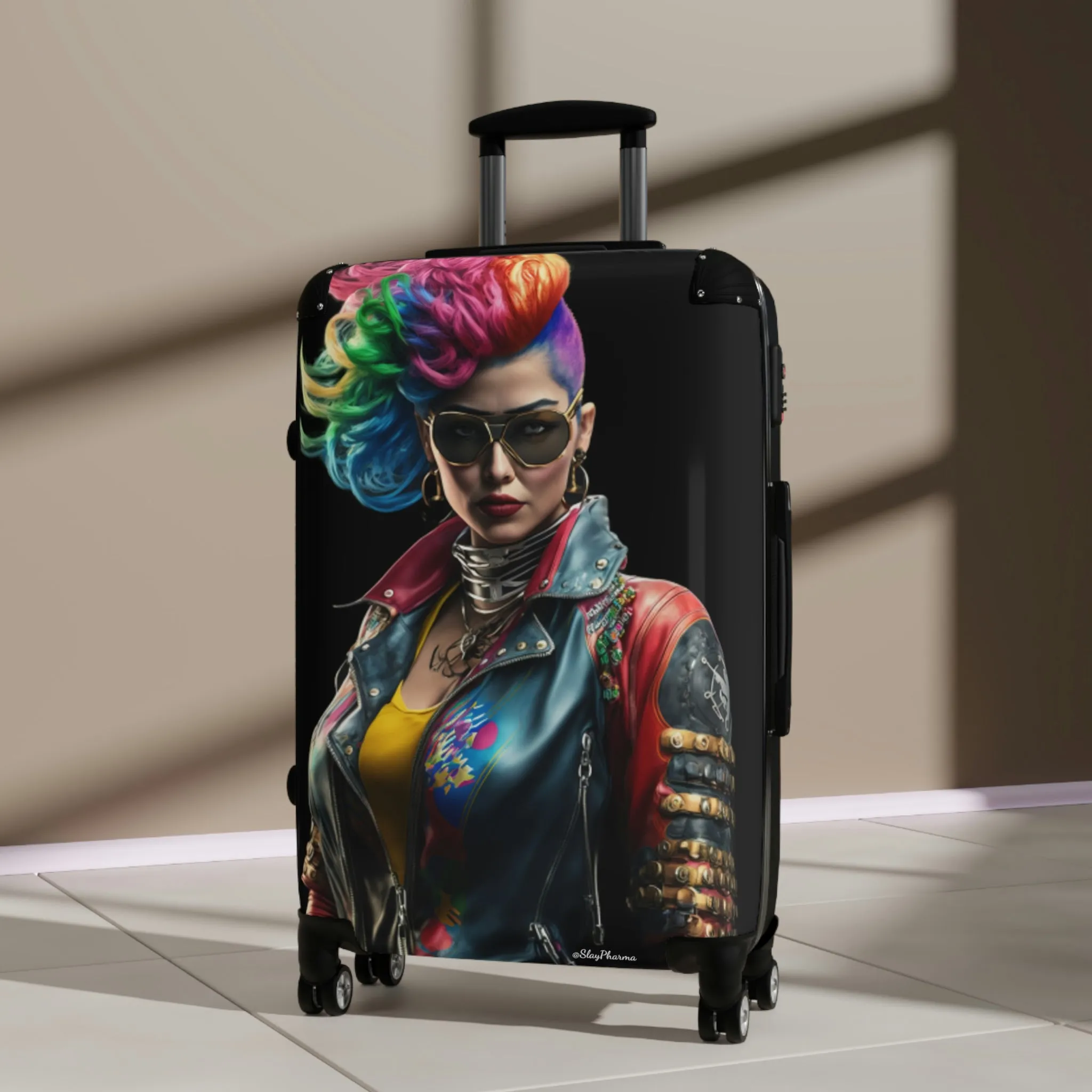 "Cyber Punk Rock Goddess" Suitcases