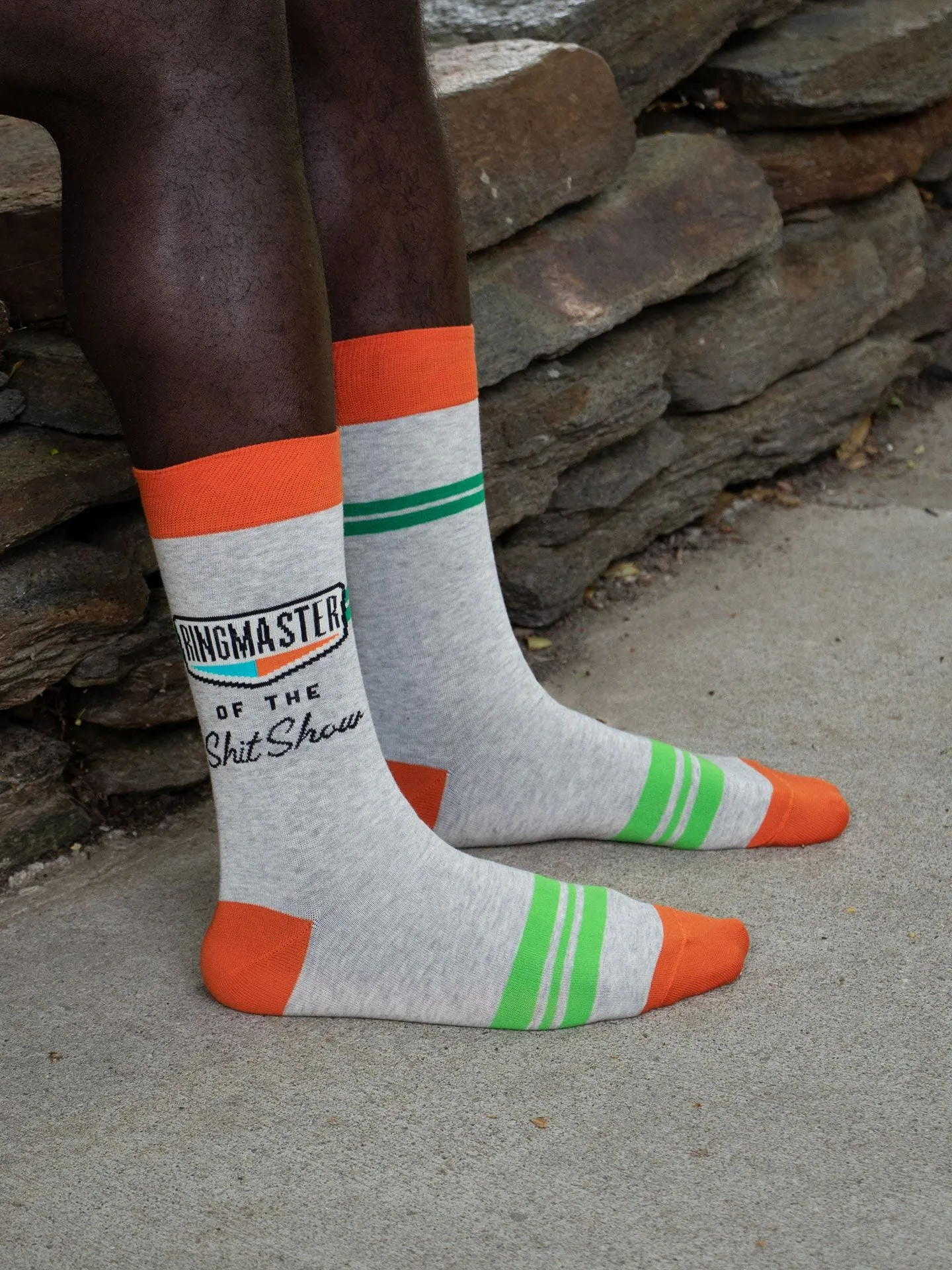 Ringmaster Of The Shit Show M-Crew Socks
