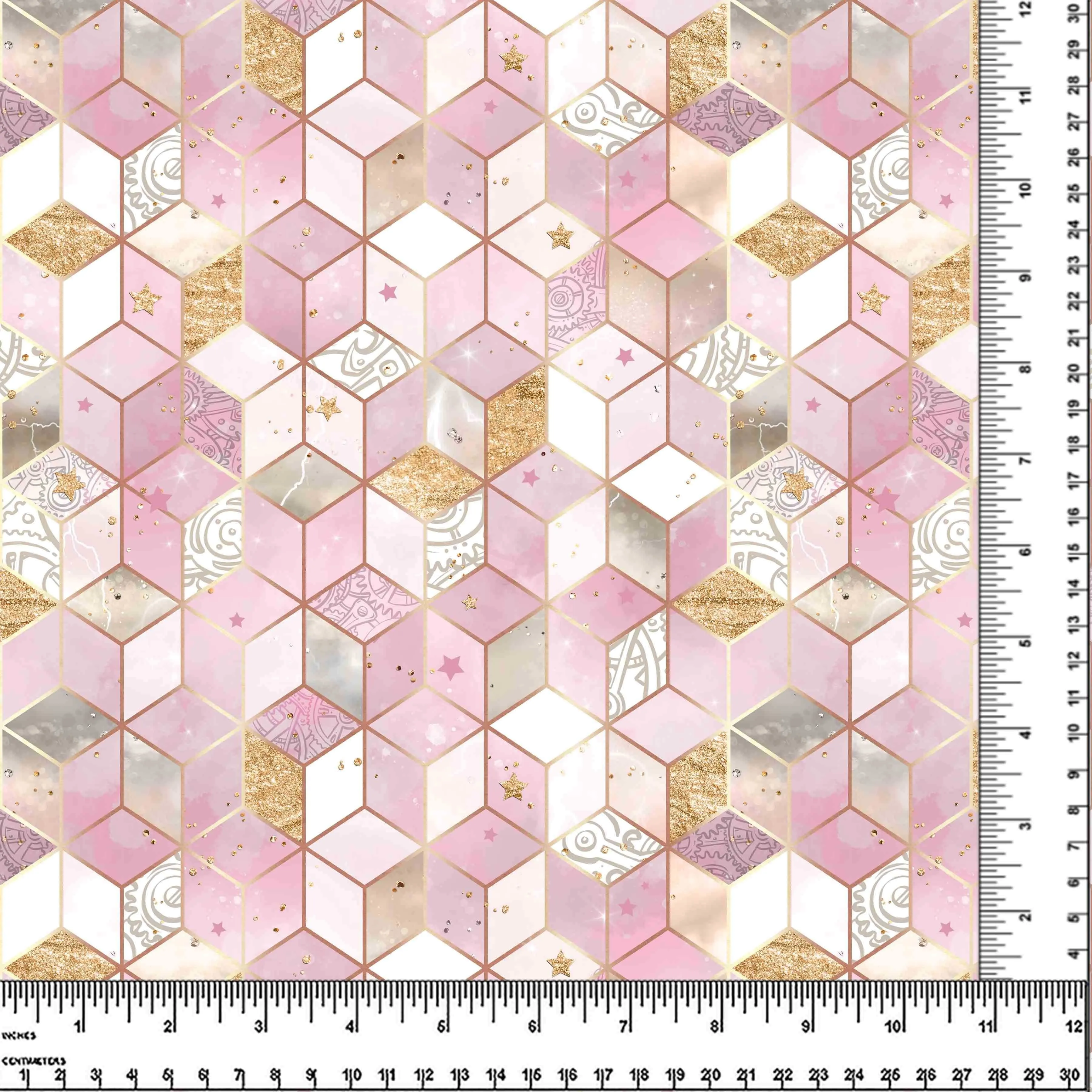 Steampunk Pink Cubes