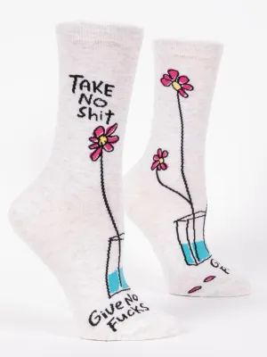 Take No Shit Give No Fucks W-Crew Socks