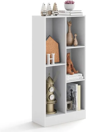 Tangkula 5-Cube Bookshelf, 41”H Floor Bookcase with 2 Anti-Tipping Kits