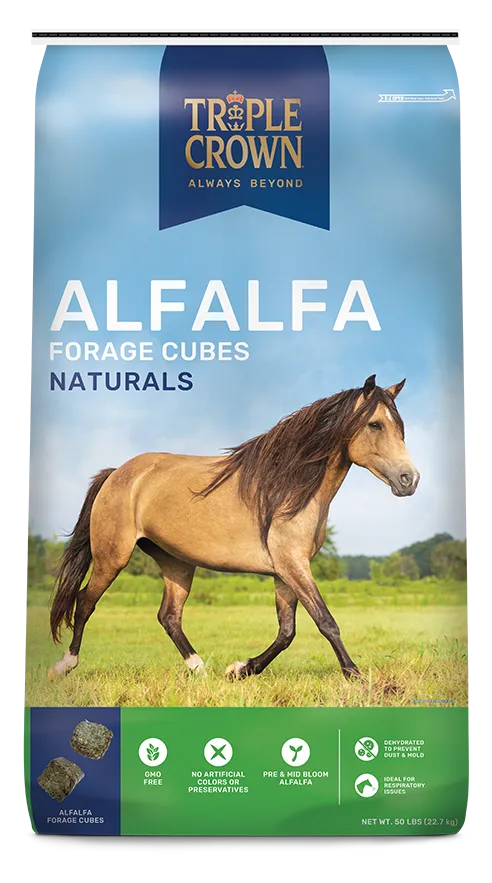 Triple Crown Alfalfa Forage Cubes Naturals Horse Feed