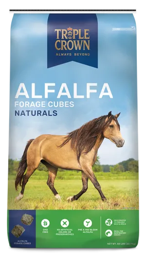 Triple Crown Alfalfa Forage Cubes Naturals Horse Feed
