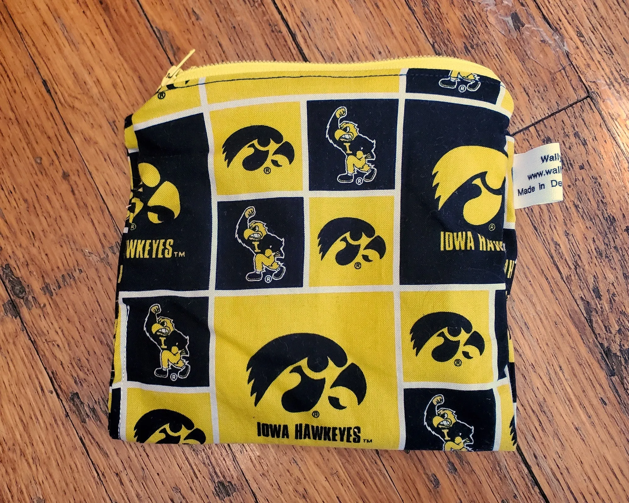 UIowa Double-Sided Waterproof Zip Pouch. Ready to Ship.