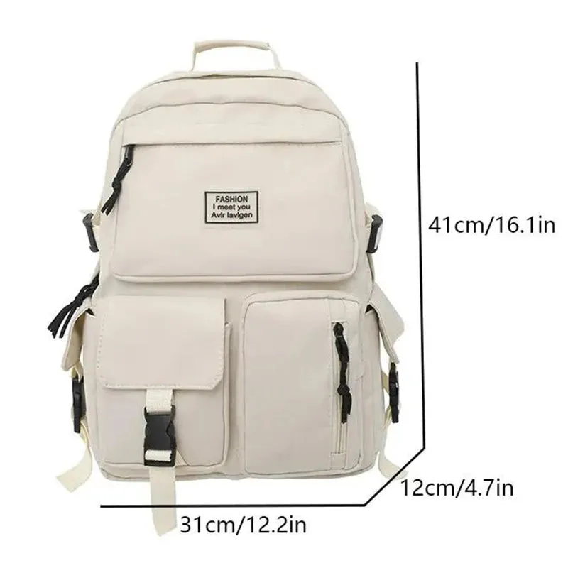 Versatile Nylon Multi-Pocket Backpack – Softback with Physiological Curve