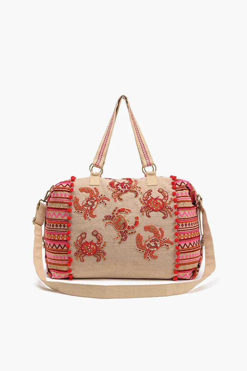 Weekend Travel Bag with Pouch Crab